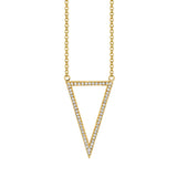 Geometric Triangle Diamond Pendant