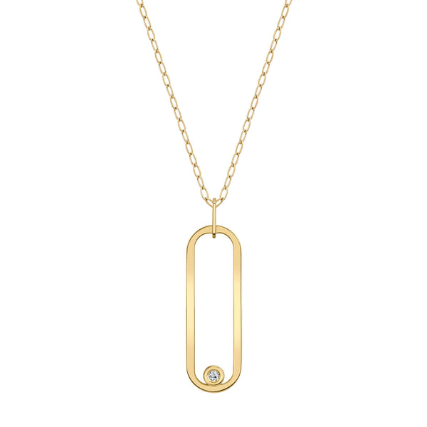 MICHAEL M Necklaces 14K Yellow Gold Longline Link Pendant P360