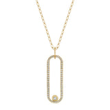 Pave Longline Link Pendant