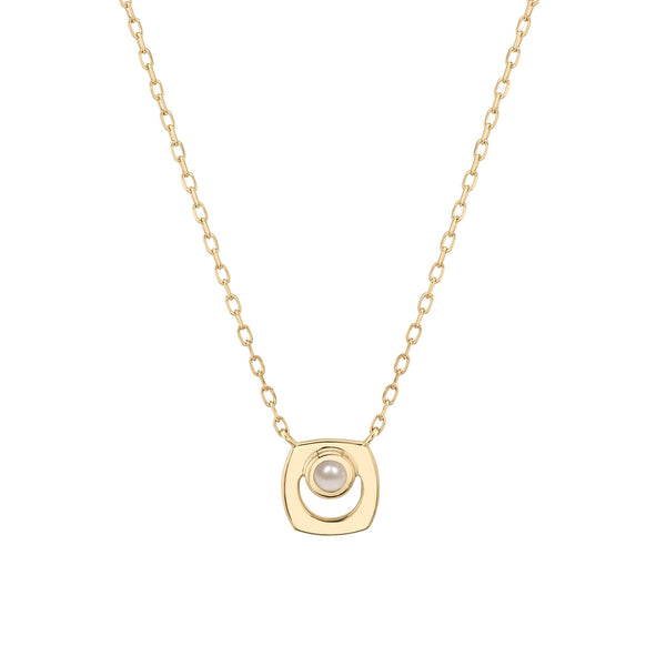 MICHAEL M Necklaces 14K Yellow Gold / Pearl - June Signature Birthstone Necklace CN435PE