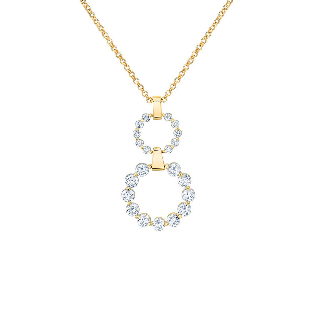Two Ring Cloud Drop Pendant