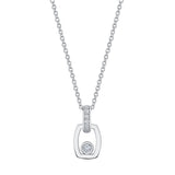 Link Pendant with Bezel Set Diamond
