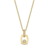 Link Pendant with Bezel Set Diamond