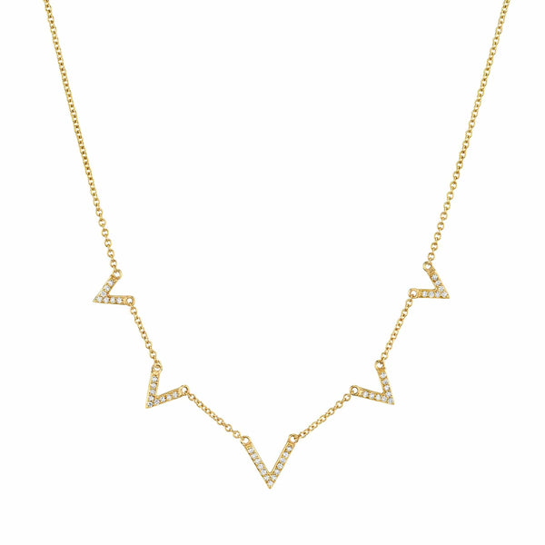 MICHAEL M Necklaces Diamond V Necklace