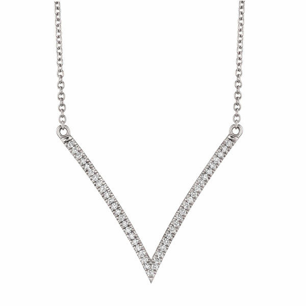 MICHAEL M Necklaces Diamond V Pendant