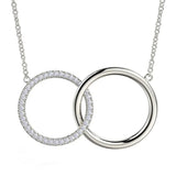 Double Diamond Circle Necklace