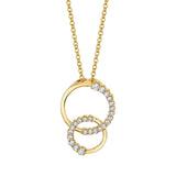 Double Diamond Circle Pendant