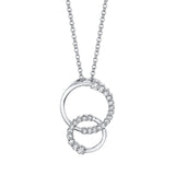 Double Diamond Circle Pendant