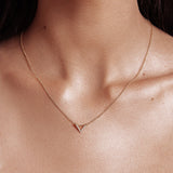 Mini V Diamond Pendant Necklace