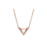 Mini V Diamond Pendant Necklace