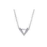 Mini V Diamond Pendant Necklace