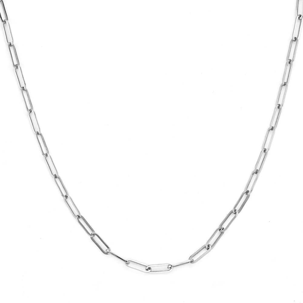 Silver Paperclip Link Chain