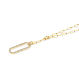 Pavé Longline Link Medallion Lariat