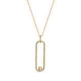 Pave Longline Link Pendant