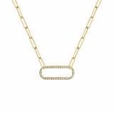 Pave Singleton Necklace