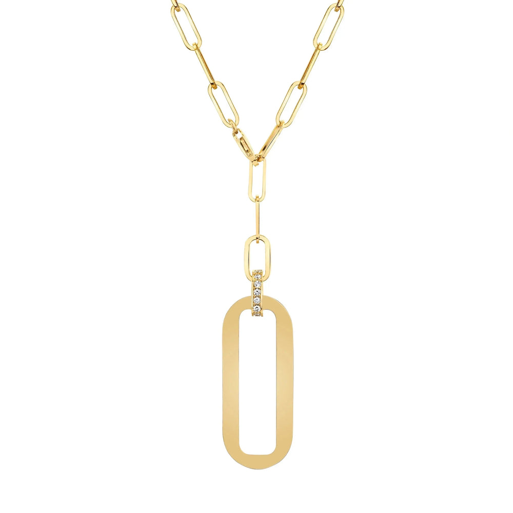 Plain Longline Link Medallion Lariat