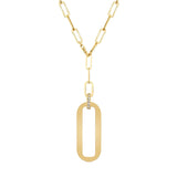 Plain Longline Link Medallion Lariat