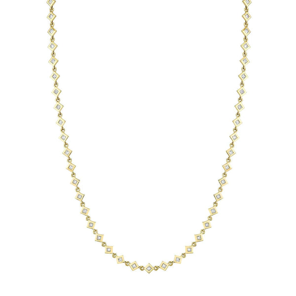 MICHAEL M Necklaces Princess Bezel Tennis Necklace