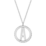 Silver Tetra Initial Medallion