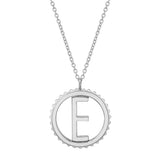 Silver Tetra Initial Medallion