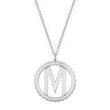 Silver Tetra Initial Medallion