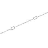 Silver Pavé Link Station Necklace
