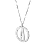 Silver Tetra Initial Medallion