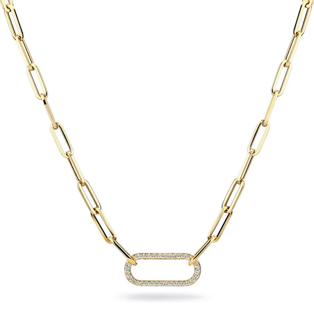 Small Pavé Link Necklace