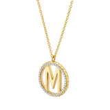 Tetra Pavé Initial Medallion