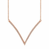 Wide V Diamond Pendant
