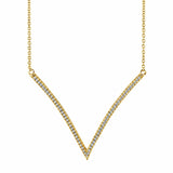Wide V Diamond Pendant