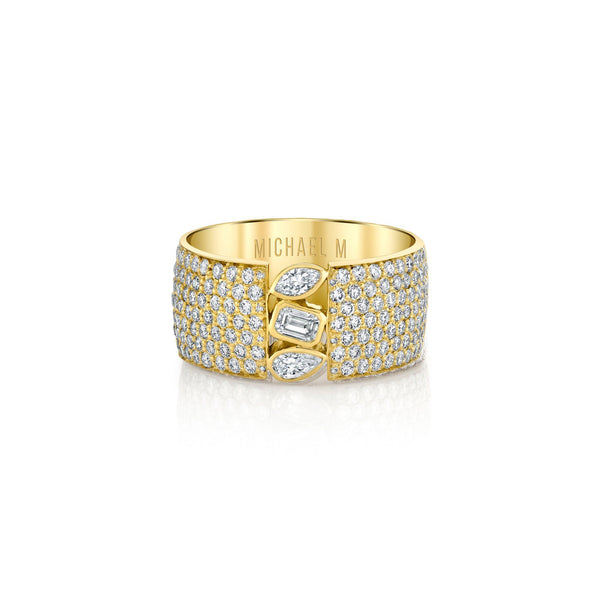 MICHAEL M Rings Montage Pave Cigar Band