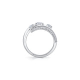 Montage Pave Knife Edge Bypass Ring