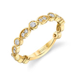 Marquise and Circle Pavé Diamond Band