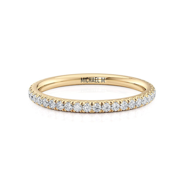 MICHAEL M Wedding Bands 18K Yellow Gold Wedding Band R804B R804B