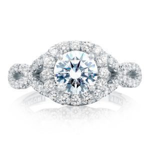 Round with Cushion Bloom Engagement Ring