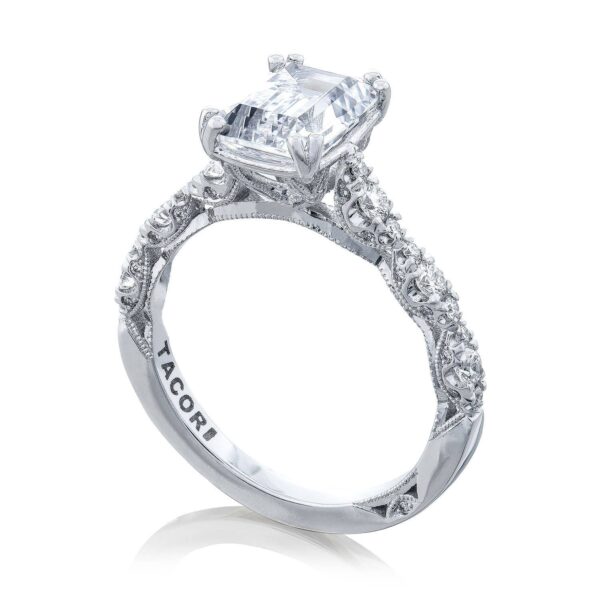 Emerald Solitaire Engagement Ring - Image 4
