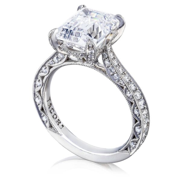 Emerald Solitaire Engagement Ring - Image 3