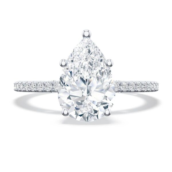 Pear Solitaire Engagement Ring - Image 2