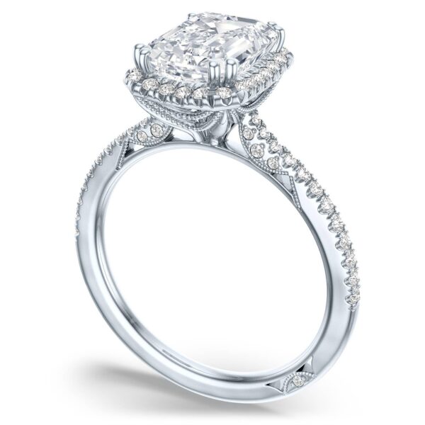 Emerald Bloom Engagement Ring - Image 3