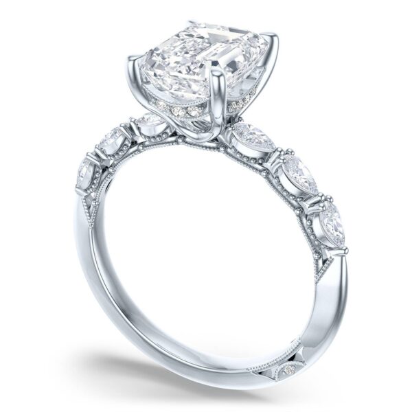 Emerald Solitaire Engagement Ring - Image 3
