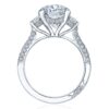 Oval 3-Stone Engagement Ring - Image 2