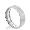 Classic Rounded in Brushed Finish Wedding Band - Image 3