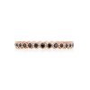 Round Bezel Droplet Wedding Band with Black Diamond