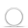 Diamond Faceted - Partial Coverage Wedding Band in Satin Finish  - 6mm - Image 2
