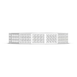 Diamond Faceted - Full Coverage Wedding Band in High Polish - 4mm