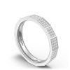 Diamond Faceted - Full Coverage Wedding Band in High Polish - 4mm - Image 3
