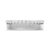 Diamond Edge Satin Finish Wedding Band
