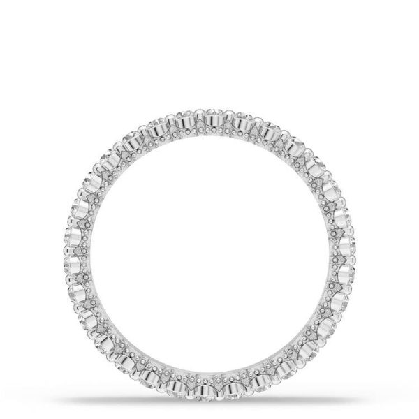 Diamond Edge Satin Finish Wedding Band - Image 2
