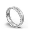 Diamond Edge Satin Finish Wedding Band - Image 3